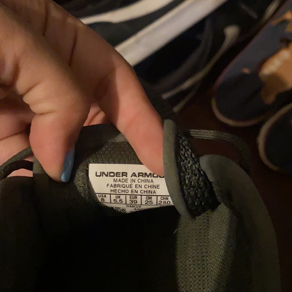 Green under armor shoes